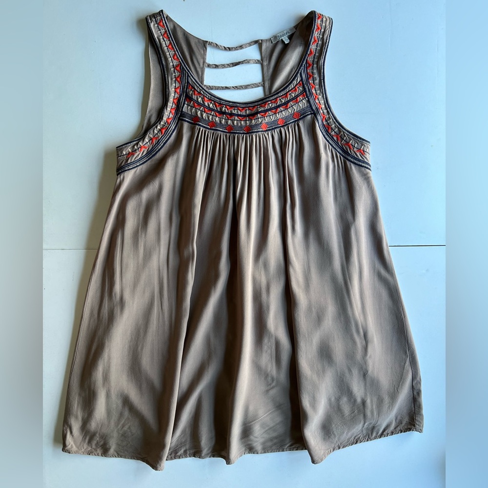 Jodifl tunic tank top in taupe color and a size L